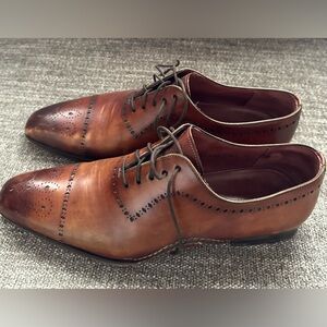 Magnanni Two-Tone Brown Leather Oxfords